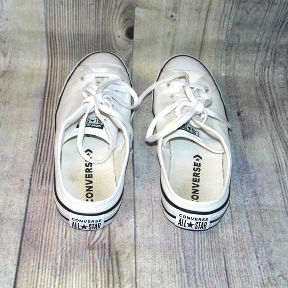 CONVERSE All Star Dainty Mule White Sneakers Womens Size 7 - Picture 5 of 7